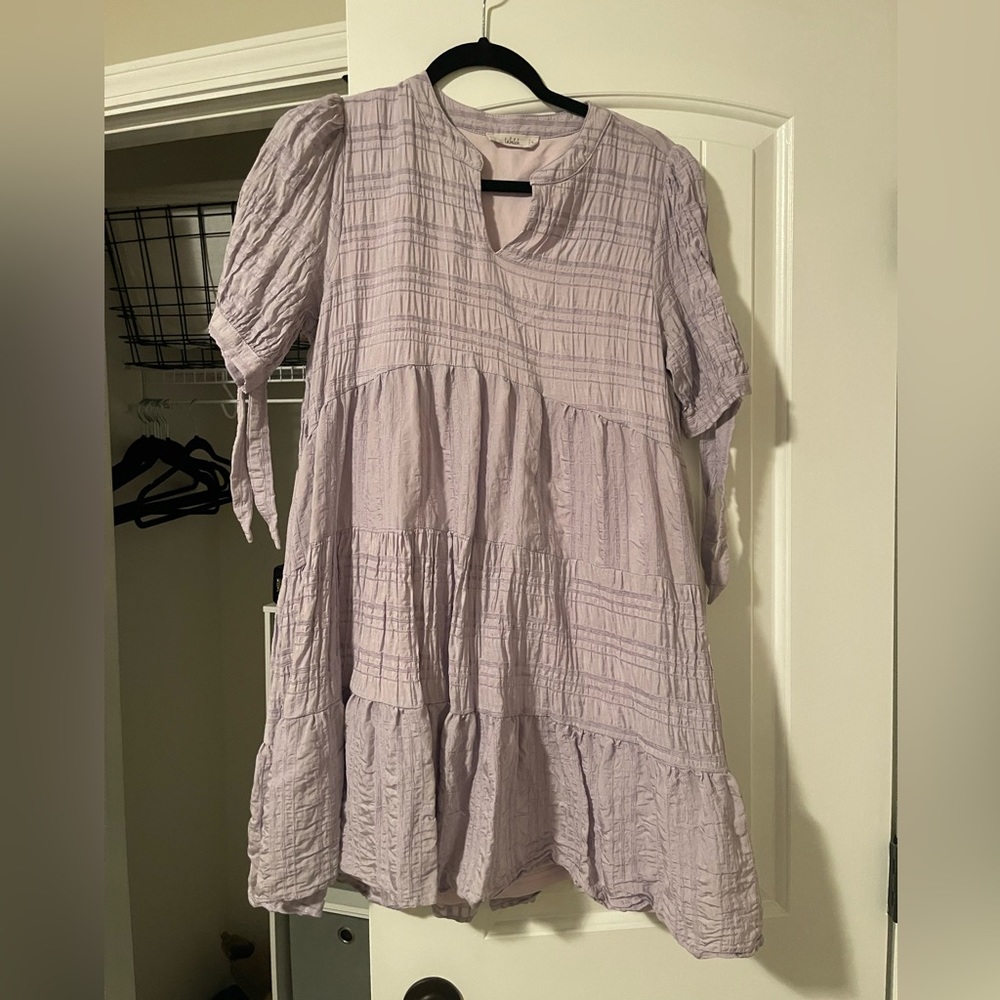 Purple Talulah Mini Dress with Sleeve Ties Size L